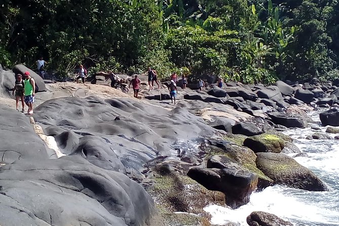 3 Beaches Hiking Santo Amaro Island - Paradise Route Tour from São Paulo - Praia Branca and the old church ruins