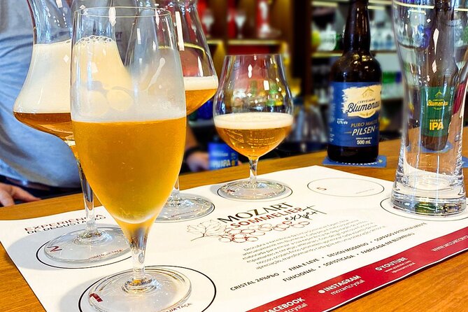 Beer Tasting Experience - Three beers served in crystal glasses