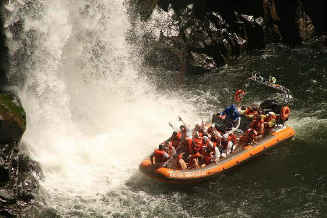 Brazilian Falls With Macuco Safari Boat - Who will enjoy this most?
