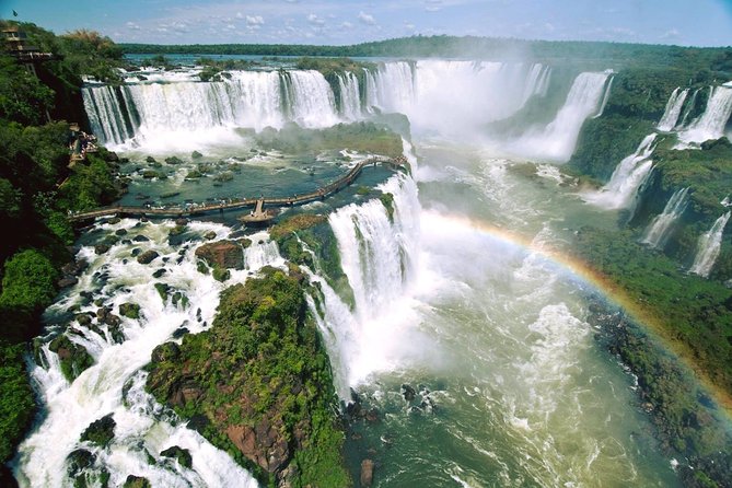 Brazilian Falls With Macuco Safari Boat - Getting close to the water