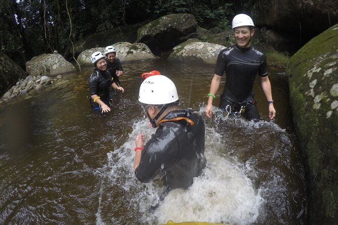 Canyoning at Usina River - Gearing Up With a Wetsuit and Climbing Equipment
