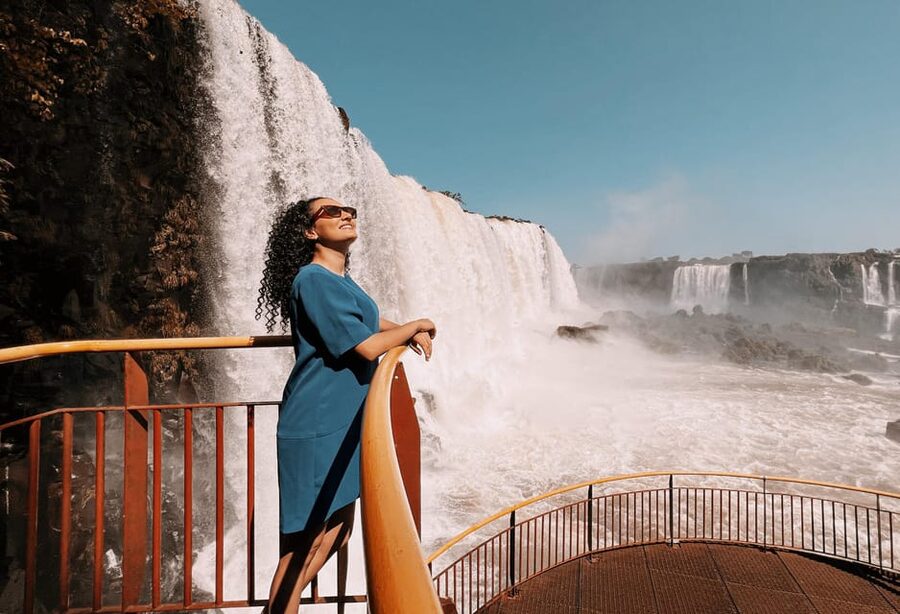 From Foz do Iguaçu: Sunset at the Falls - Devil’s Throat at golden hour