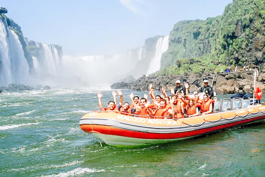 From Puerto Iguazu: Brazilian Falls with Boat Adventure - What the Macuco Safari boat ride feels like