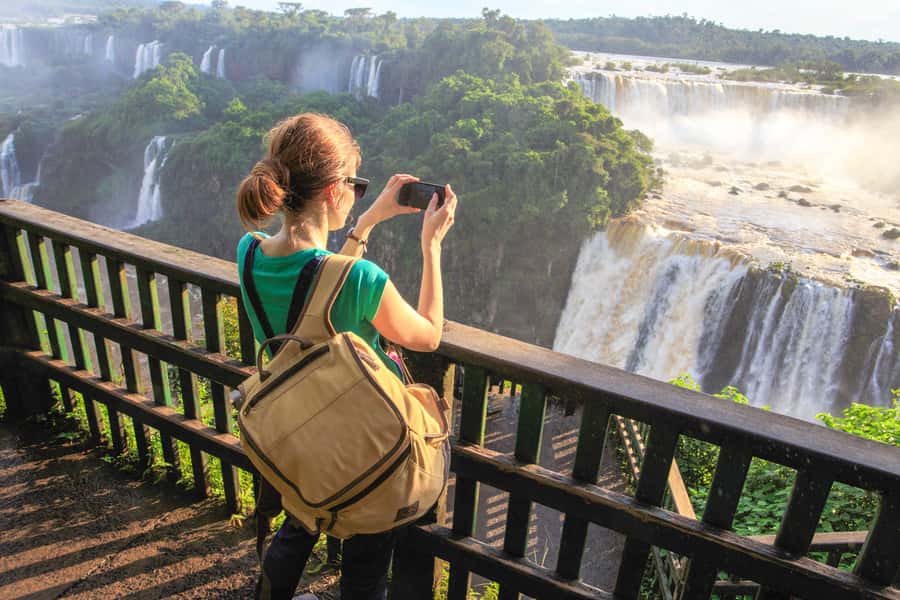 From Puerto Iguazu: Brazilian Side of the Falls with Ticket - The 1-kilometer trail to Devil’s Throat