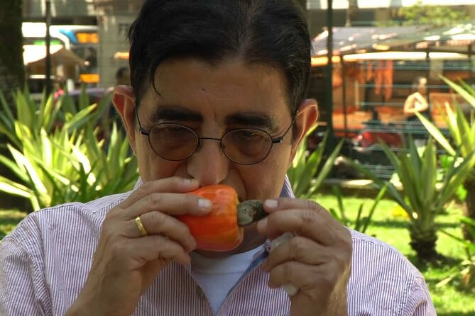 Guided Market Fruit Tasting in Rio with 15+ Exotic Flavors - Starting with Brazil on a cutting board