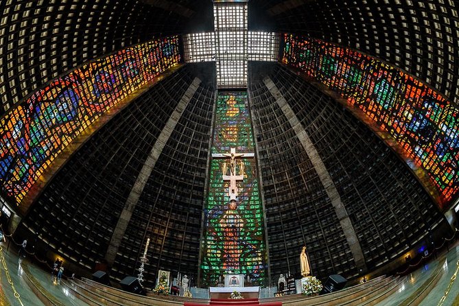 Half Day in Rio: Christ by Train, Maracanã, Cathedral & Selarón - Inside the Metropolitan Cathedral