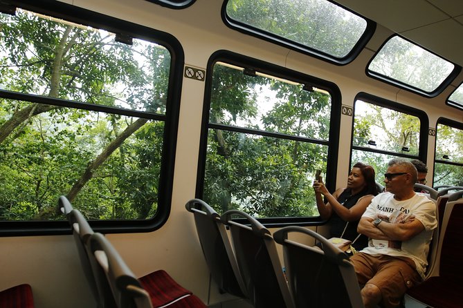 Half Day in Rio: Christ by Train, Maracanã, Cathedral & Selarón - Riding the train through Tijuca Forest