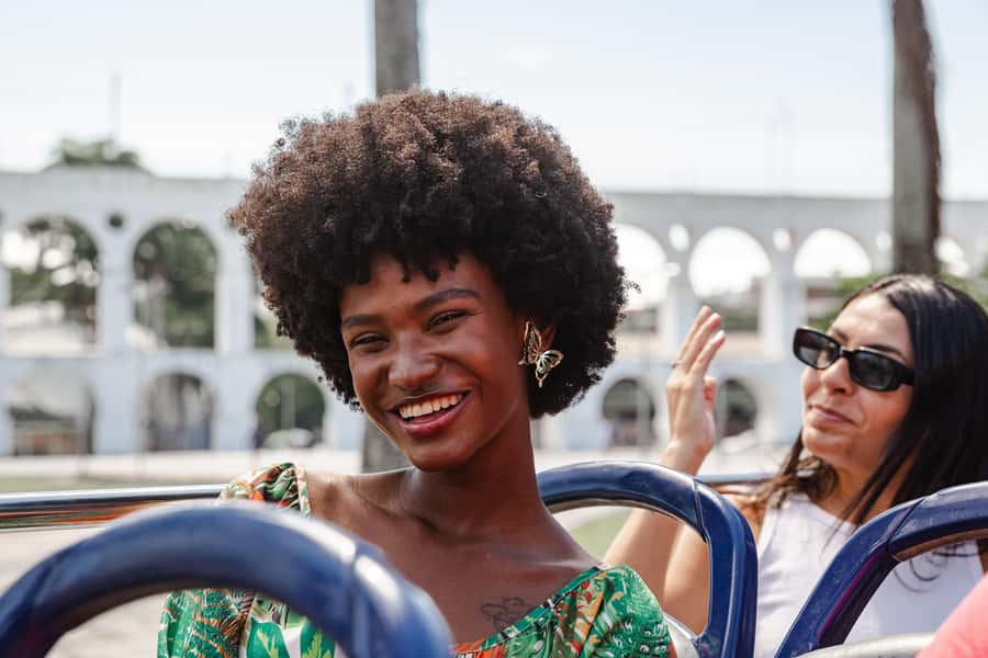 Hop-ON Hop-OFF Sightseeing Bus in Rio de Janeiro - Rio Samba Bus - Lapa, the Arcos, and the Selarón Staircase