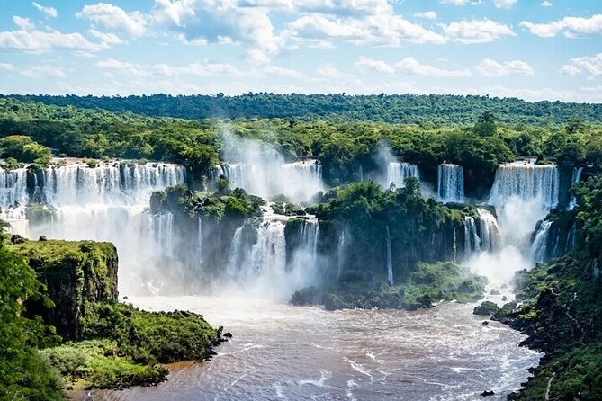 Iguaçu Falls Both Sides Brazil and Argentina - The river meeting point and three national connections