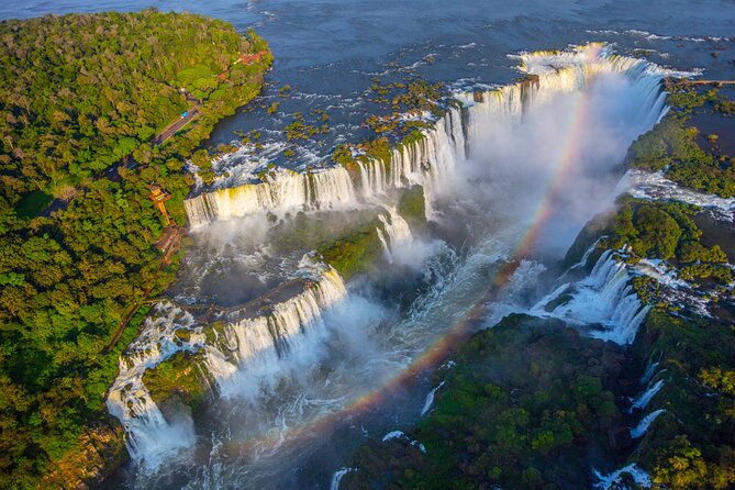 Iguazu Falls in All Dimensions: Helicopter, Trail, Boat Ride - A 10-minute helicopter flight explains the whole system