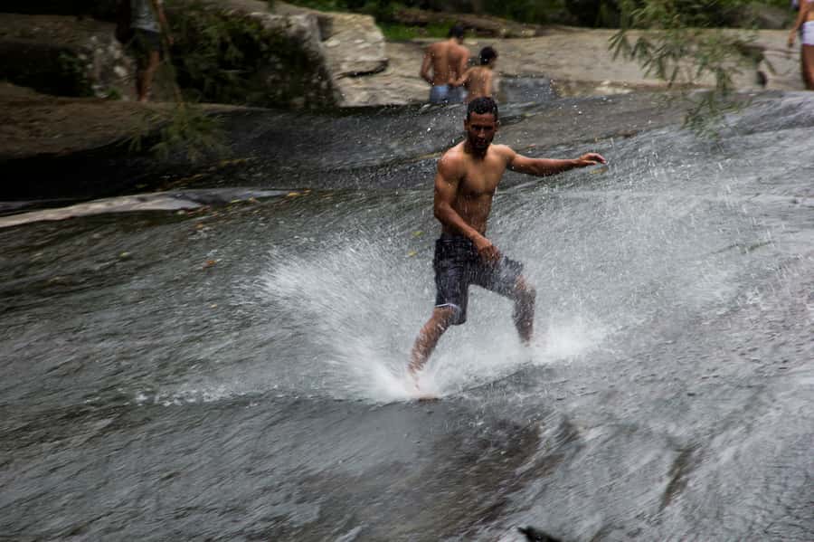 Paraty: Jungle Waterfalls and Cachaça Distillery Jeep Tour - Tobogã Waterfall and the famous rock slide