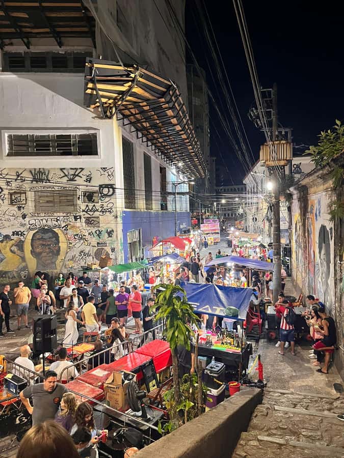 Pedra do Sal: Live Samba Night with Local Guide & Drink - Walking toward the samba gathering