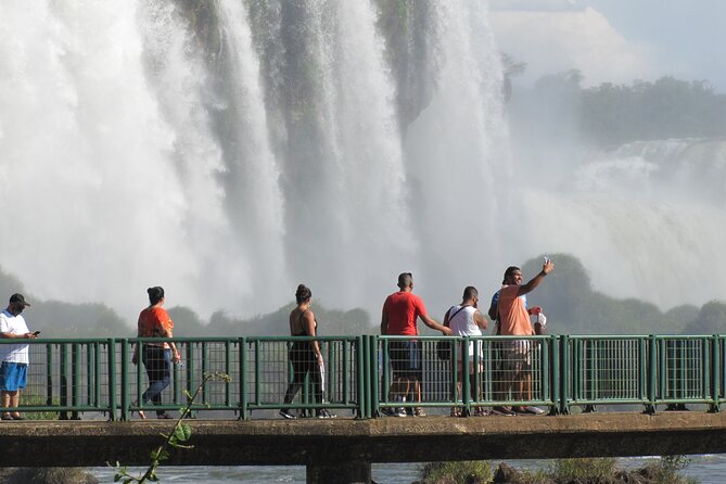 Private day tour to Iguazu Falls Brazil, Bird Park and Itaipu Dam - Following the one-mile trail at Iguazu Falls