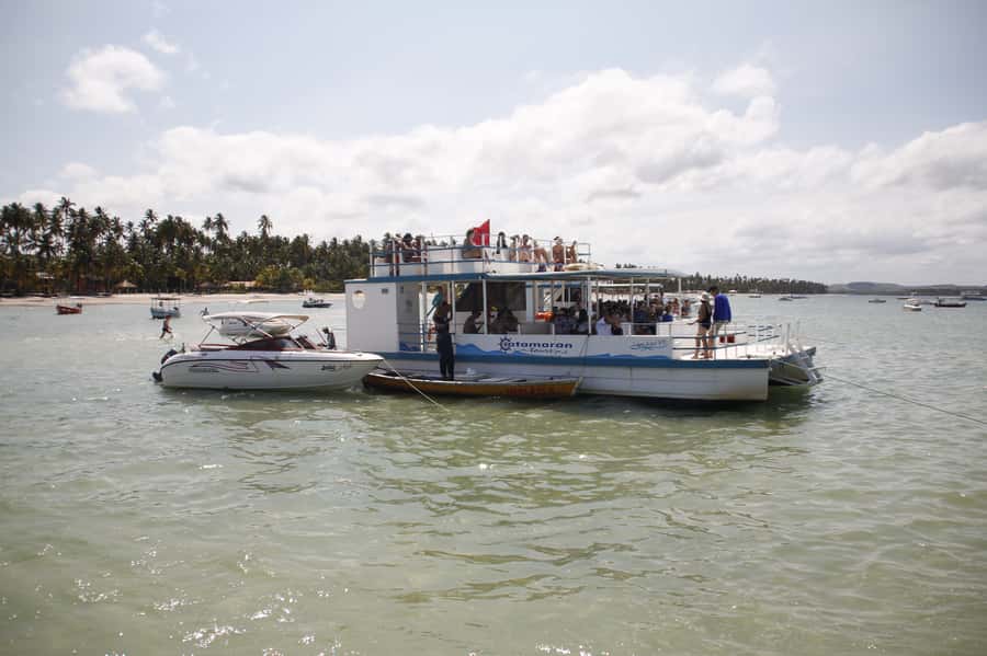 Recife: Carneiros Beach Day Tour - The catamaran and nearby natural pools