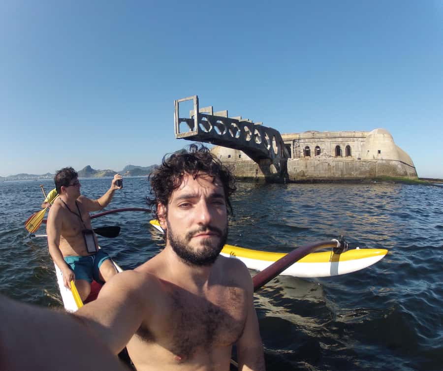 Rio: Canoeing Experience: Sea Kayak or Hawaiian Outrigger - Sugarloaf Mountain from the water