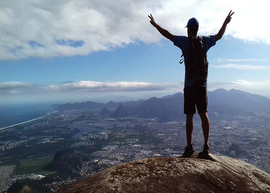 Rio de Janeiro: Dois Irmaos Hike & Favela Tour - The 533-meter summit and its beach views