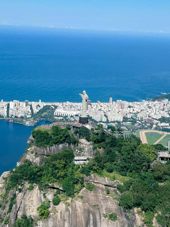Rio de Janeiro: Helicopter Flight Christ the Redeemer 30 min - Christ the Redeemer from a rare angle