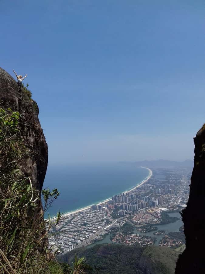 Rio de Janeiro: Pedra da Gavea Adventure Hike - Rappelling back down the rock