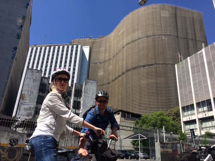 São Paulo Highlights: Culture, History, and Vibrance by Bike - Descending through Praça Roosevelt and Republic Square