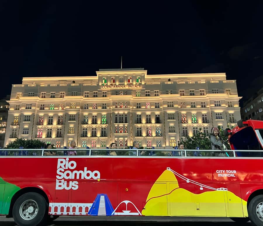 Skyline Night Tour Rio de Janeiro - Panoramic City Tour Rio Samba Bus - Copacabana After Dark: A Strong Opening View