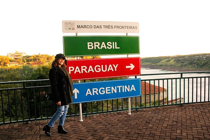 Sunset at the Landmark of the Three Frontiers Monument - Sunset at the Iguassu and Paraná Rivers