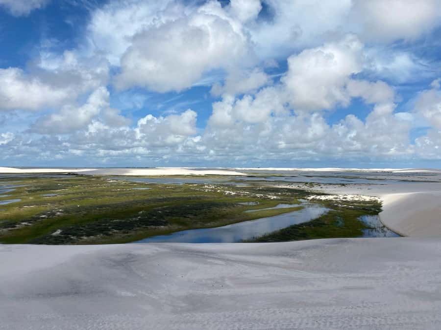 The hidden beauty of the Lençóis: Santo Amaro - Ponta Verde - Sunset from the dunes