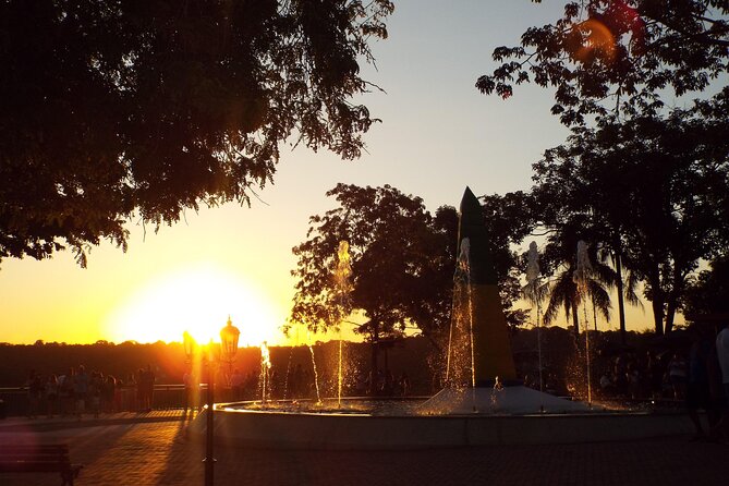 Visit to the historical Landmark of the Three Frontiers with beautiful sunset - Three countries, three styles of dance