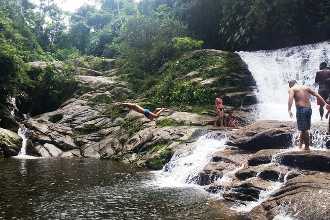 Waterfall Jungle Jeep Adventure and Cachaca Tour from Paraty - Pedra Branca Waterfall and the first forest stop